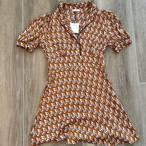 NWT Sandro Silk Cheetah Print dress